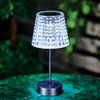 Szolár asztali lámpa - hidegfehér LED - műanyag - 26 x 12 cm