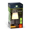 Szolár asztali lámpa - fehér - melegfehér LED - műanyag - 23 x 12 cm