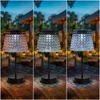 Szolár asztali lámpa - hidegfehér LED - műanyag - 26 x 12 cm
