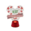 Karácsonyi asztali LED dekor - fényes talppal - szív - 11 cm