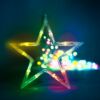 Karácsonyi LED fényfüzér - csillagok - multicolor - 6 nagy, 6 kicsi - 3 x 1 m