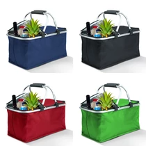 Thermo összecsukható bevásárlókosár - 49 x 28 x 25 cm - 21 L - 4 féle színben