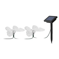 LED szolár fényfüzér - pillangó - 2,9 m - 10 színes LED