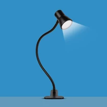 Flexibilis asztali lámpa - csipeszes - USB - állítható fényerő és színhőmérséklet - LED - fém