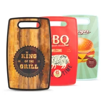 Vágódeszka peremmel ellátott - 3 féle BBQ design - 37 x 23 cm