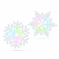Világító hópehely - RGB LED-del - 10 cm
