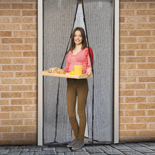Szúnyogháló függöny ajtóra - mágneses - 100 x 210 cm - Virág mintás
