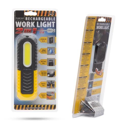 2 in 1 Steklámpa COB LED akkumulátoros
