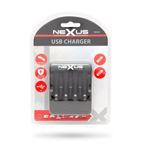 Akkumulátortöltő DC 5V USB 300mA 4x AA/AAA