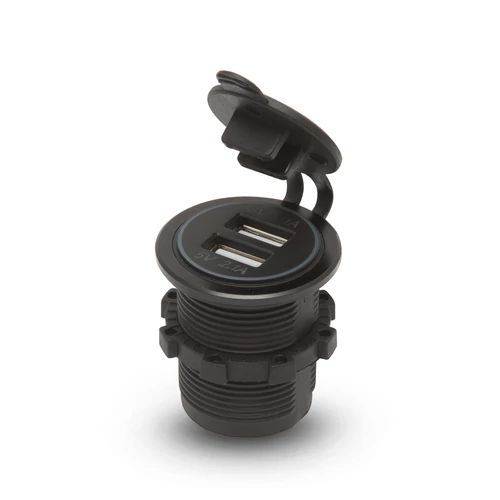 Szivargyújtó helyére beépíthető USB aljzat 2 x USB - 5V - 2,1A