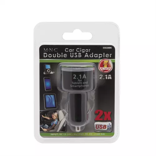 Adapter szivargyújtó dupla USB - 2.1 A