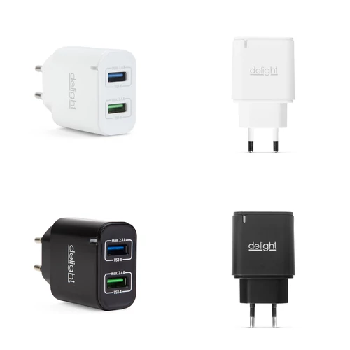 Hálózati 2x USB aljzat 5V 2.4A adapter