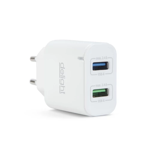 Hálózati 2x USB aljzat 5V 2.4A adapter