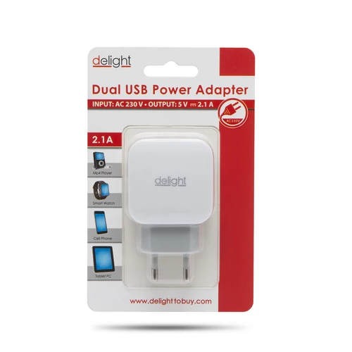 USB Hálózati adapter 2xUSB