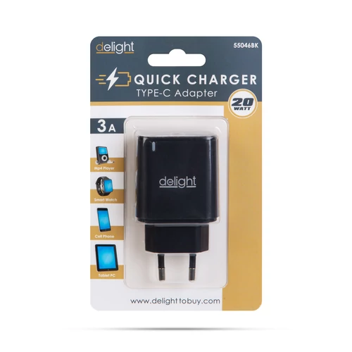 Hálózati USB Type-C aljzat - gyorstöltő PD20W 5V 3A adapter