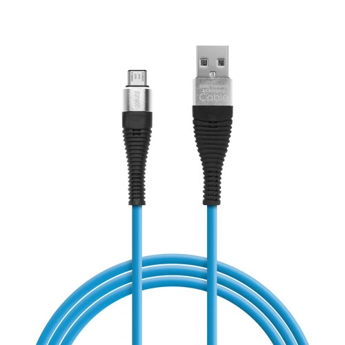 Adatkábel - microUSB  szilikon bevonat 1 m