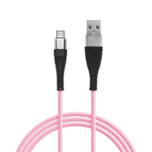 Adatkábel - microUSB  szilikon bevonat 1 m