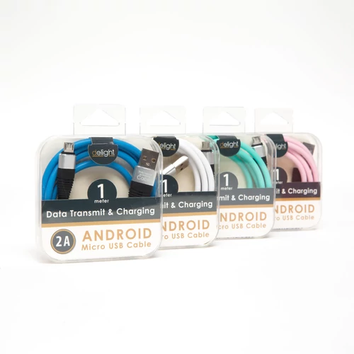 Adatkábel - microUSB  szilikon bevonat 1 m