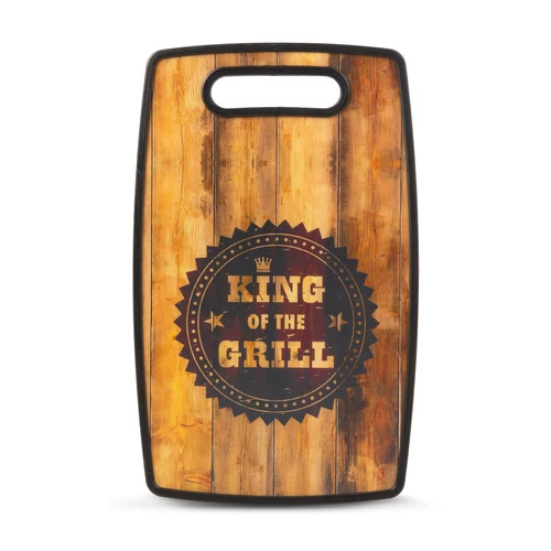 Vágódeszka peremmel ellátott - 3 féle BBQ design - 37 x 23 cm