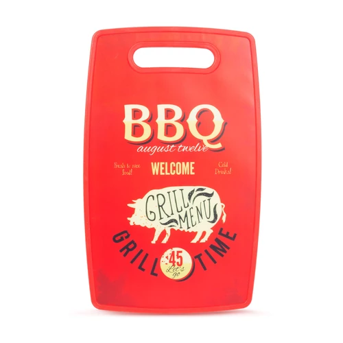Vágódeszka peremmel ellátott - 3 féle BBQ design - 37 x 23 cm