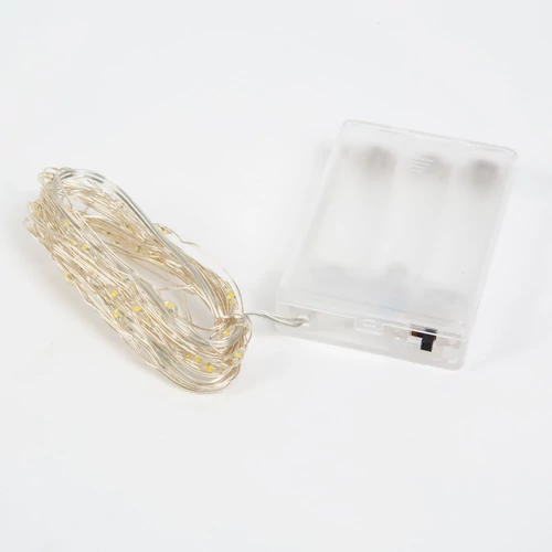Karácsonyi LED fényfüzér - 5 m - 50 LED - multicolor - 3 x AA